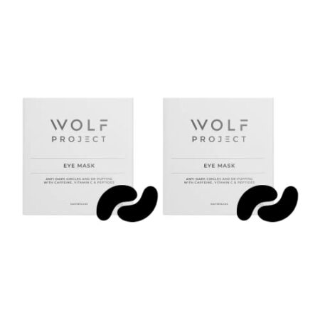 Wolf Project Under Eye Mask for Dark Circles and Puffiness with Caffeine, Vitamin C, Peptides to Instantly Reduce Dark Circles, Puffy Eyes, Undereye Bags, and Wrinkles (10 Pairs)